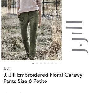 J. Jill P4 Sage Green Buttoned Pants